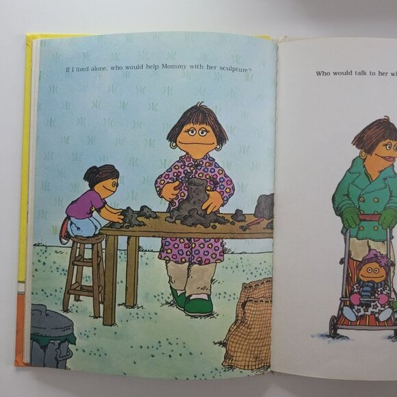 Sesame Street If I Lived Alone Book Vintage 1980s Muppets Jim Henson Family - Picture 8 of 12